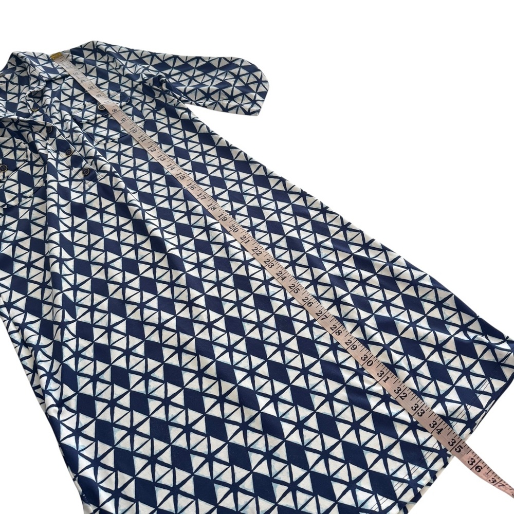 J. McLaughlin Lawrence Geometric Catalina Cloth Shirt Dressβ Roll Tab XS - Picture 14 of 15